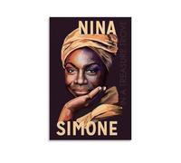 ZLTOFJ Poster artistico con Nina Simone, decorazione moderna per camera da letto, ufficio, cantante celebrità, musica, film, poster artistico, 40 x 60 cm, senza cornice