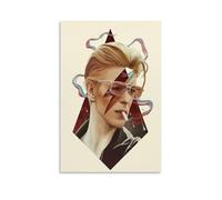 ZLTOFJ Poster artistico moderno con David Bowie, decorazione per camera da letto e ufficio, cantante celebrità, musicale, film, poster artistico, 30 x 45 cm, senza cornice