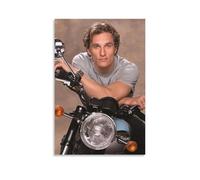 ZLTOFJ Poster artistico moderno con Matthew McConaughey, decorazione per camera da letto e ufficio, motivo: cantante celebrità, musica, film, cartone animato, 20 x 30 cm, senza cornice
