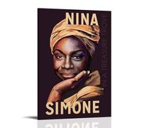ZLTOFJ Poster artistico moderno con Nina Simone, decorazione per camera da letto e ufficio, 40 x 60 cm, con cornice