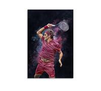 ZLTOFJ Roger Federer, poster artistico moderno, decorazione per camera da letto, ufficio, cantante celebrità, musica, film, poster artistico, 40 x 60 cm, senza cornice