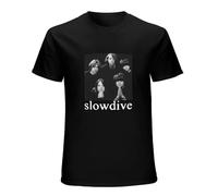 ZLWEI Slowdive Cotton Men T-Shirt Unisex Tee Black L