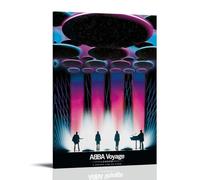 ZLWZPZLN ABBA - Poster su tela con motivo musicale pop, decorazione artistica da parete, per camera da letto, 40 x 60 cm, con cornice
