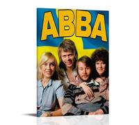 ZLWZPZLN ABBA - Poster su tela con motivo musicale pop, decorazione artistica da parete, per camera da letto, 40 x 60 cm, con cornice