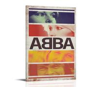 ZLWZPZLN ABBA - Poster su tela con motivo musicale pop, decorazione artistica da parete, per camera da letto, 40 x 60 cm, con cornice