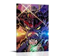 ZLWZPZLN Gurren Lagann - Poster su tela a tema anime, decorazione artistica da parete, per camera da letto, 40 x 60 cm, con cornice