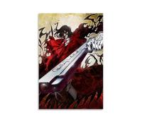 ZLWZPZLN Hellsing Ultimate - Poster decorativo da parete a tema anime classico, su tela, per camera da letto, 60 x 90 cm, senza cornice