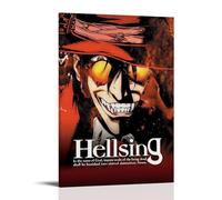ZLWZPZLN Hellsing Ultimate - Poster decorativo da parete a tema anime, stile classico, su tela, per camera da letto, 40 x 60 cm, con cornice