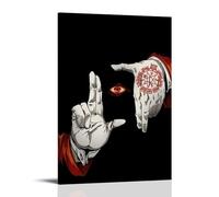 ZLWZPZLN Hellsing Ultimate - Poster su tela a tema anime classico, decorazione artistica da parete, per camera da letto, 30 x 45 cm, con cornice