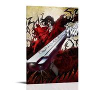ZLWZPZLN Hellsing Ultimate - Poster su tela a tema anime classico, decorazione artistica da parete, per camera da letto, 30 x 45 cm, con cornice