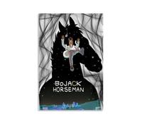 ZLWZPZLN Poster decorativo da parete su tela, motivo: BoJack Horseman, stile classico a tema anime, per camera da letto, 40 x 60 cm, senza cornice