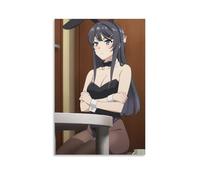 ZLWZPZLN Poster su tela a tema anime Mai Sakurajima, decorazione artistica da parete per camera da letto, 20 x 30 cm, senza cornice, stile