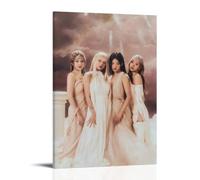 ZLWZPZLN Poster su tela con stampa di musica pop e scritta "Kiss of Life", decorazione artistica da parete per camera da letto, 60 x 90 cm, con cornice