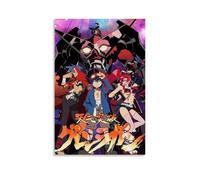 ZLWZPZLN Poster su tela di Gurren Lagann a tema anime classico, decorazione artistica da parete, per camera da letto, 50 x 75 cm, senza cornice