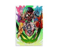 ZLWZPZLN Poster su tela di Gurren Lagann a tema anime classico, decorazione artistica da parete, per camera da letto, 50 x 75 cm, senza cornice