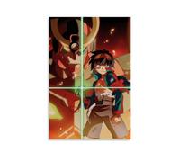 ZLWZPZLN Poster su tela di Gurren Lagann, decorazione artistica da parete a tema anime, stile classico, per camera da letto, 30 x 45 cm, senza cornice