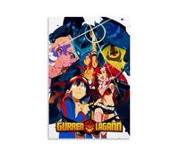 ZLWZPZLN Poster su tela di Gurren Lagann, decorazione artistica da parete a tema anime, stile classico, per camera da letto, 20 x 30 cm, senza cornice