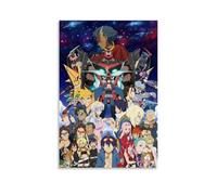 ZLWZPZLN Poster su tela di Gurren Lagann, decorazione artistica da parete a tema anime, stile classico, per camera da letto, 30 x 45 cm, senza cornice