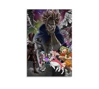 ZLWZPZLN Poster su tela, motivo: The Seven Deadly Sins, quattro cavalieri dell'Apocalisse, stile classico, stile anime popolare, decorazione artistica da parete, per camera da letto, 30 x 45 cm, senza
