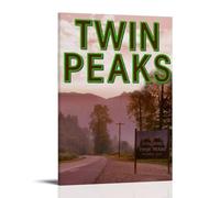 ZLWZPZLN Twin Peaks - Poster su tela con film classici e meravigliosi, decorazione artistica da parete, per camera da letto, 30 x 45 cm, con cornice
