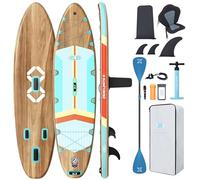 ZLX Tavola da SUP Gonfiabile con sedile per tutti i livelli di abilità, 11'6 x 35 sup tavola gonfiabile con pinna di equilibrio brevettata, con Grande Stabilità