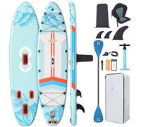 ZLX Tavola da SUP Gonfiabile con sedile per tutti i livelli di abilità, 11'6 x 35 sup tavola gonfiabile con pinna di equilibrio brevettata, con Grande Stabilità