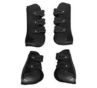 ZLXCAOB 1 Set PU Gambali per cavalli Gambali protettivi Ispessiti con fodera morbida (XL)