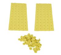 ZLXCAOB 100Set Set di etichette auricolari in plastica Bestiame Maiale Mucca Pecora Etichette per orecchie Marcatori Accessorio per identificazione Giallo