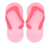 ZLXCAOB 2 Pezzi Infradito Dentizione Giocattolo per Bambini Lenire le Emozioni Ridurre il Dolore Massaggiagengive in Silicone a Forma di Infradito (Rosea)