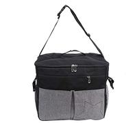 ZLXCAOB Borsa a tracolla per mummia grande capacità Passeggino da appendere a mano impermeabile borsa nera 37x19x32cm 1 confezione