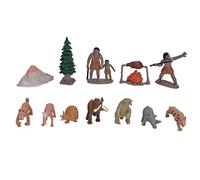 ZLXCAOB Figurina storica PVC giocattolo set realistico Prehistoric Life Scene Figure Ornamenti di animali da gioco per bambini
