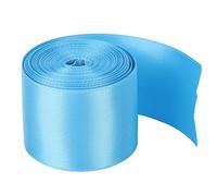 ZLXCAOB Rotolo di Nastro di Raso Double Face 5m/16.4ft Lunghezza 38mm/1.5in Larghezza Nastro Regalo in Poliestere Fai Te per Artigianato Ornamenti per Capelli (Cielo blu)
