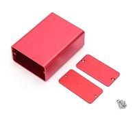 ZLXCAOB Scatola di raffreddamento in alluminio per circuiti stampati e strumenti, contenitore per progetti elettronici fai-da-te, rosso satinato