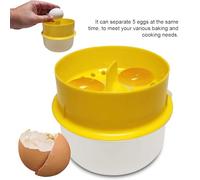 ZLXCAOB Separatore di Uova, Strumento per Separare Uova di Grande capacità con Contenitori Divisore in Plastica per Uova per Cucinare Gadget da (Gialla)