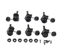 ZLXCAOB Set da 6 pezzi con chiave di sintonizzazione bloccabile, colore nero, in lega di zinco, accordatore per corde per chitarra per mano destra