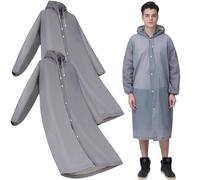 ZLXFT Poncho Impermeabile,2 Pezzi Poncho Antipioggia,Eva Raincoat Riutilizzabile,Portatile Mantella Antipioggia per Uomo e Donna,Giacca Cappotto da Pioggia Eva,Riutilizzabili Unisex Poncho Raincoat