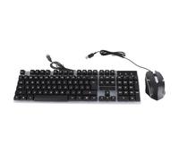 ZLXHDL Combinazione da tastiera e mouse USB, tastica per ufficio cablata e ottica di precisione per desktop, laptop e notebook (Schwarz)