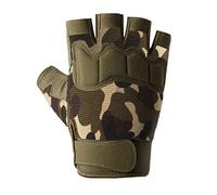 ZLXHDL Guanti Senza Dita da 2 Pezzi, Guanti da Moto Mezze Dita Mimetiche per Uomo, Guanti da Moto Mezze Dita per Ciclismo All'aperto(XL)