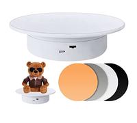 ZLXHDL Présentoir Rotatif à 360 Degrés pour la Photographie, Avec Télécommande de Charge Réglables 3 kg, Automatique Rotatif Présentoir, Pour Diverses Présentations de Bijoux,Montres (20cm Diameter)