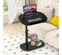 ZLXHFFH Tavolino a Forma di C Tavolino da caffè in Altezza Regolabile Tavolino da Divano Comodino in Legno Scivola Facilmente Sotto i Mobili, con parte superiore rotante, tabella laterale compatta