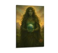 ZlXXYZ Poster da parete per ufficio e famiglia moderna, motivo: dea della terra, 30 x 45 cm, con cornice