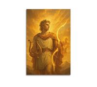 ZLXZPL Poster su tela artistica da parete per ufficio, poster religioso con Apollo, divina atmosfera divina portatrice, 20 x 30 cm, senza cornice