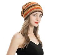 ZLYC Cappello Estivo alla Moda in Maglia Sottile e soffice, Berretto Morbido e Elasticizzato con Calotta a Teschio, Taglia Unica