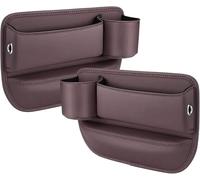 ZLYFCL 2 Pezzi Scatola Portaoggetti per Seggiolino Auto per Citroen C4 (2 Door) 2006 2007 2008 2009 2010 2011, Organizer Sedile Accessori Interno Multifunzionale Laterali,Brown