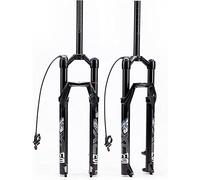 ZLYJ 26/27/29 in 1-1/8 MTB Forcella Pneumatica 120 Mm Escursione, Forcelle Dritte/Coniche per Mountain Bike Corona/Blocco Remoto, Forcella Anteriore per Bicicletta con Tubo A,29