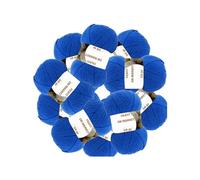 Zm Market Lana Gomitoli 100% Acrilico per Uncinetto e ai Ferri 3.5-4 Gomitoli lana 50g 140m, filati lana per uncinetto filo Grossa e lavori a maglia kit | Blu Elettrico 1583 Pack 10