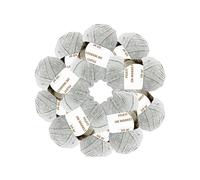 Zm Market Lana Gomitoli 100% Acrilico per Uncinetto e ai Ferri 3.5-4 Gomitoli lana 50g 140m, filati lana per uncinetto filo Grossa e lavori a maglia kit | Grigio 1622 Pack 10