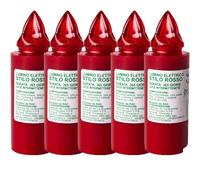 Zm Market Lumino Elettrico a Led Stilo Pacis Durata 365 Giorni Rosso con Luce