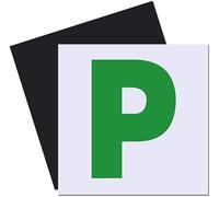 ZMA1 Targhe magnetiche con lettera P, completamente magnetiche, per nuovi conducenti, confezione da 2 pezzi, resistenti ai nuovi driver da 178 mm, conformi DVLA, ad alta visibilità