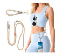 ZMaglorian 3-en-1 Porte Cellulaire Tracolla, Cordon Réglable pour Cou ou Épaule, Antivol en Nylon pour Voyage & Randonnée (Kaki)
